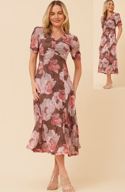 CM TOFFEE MAXI FLORAL DRESS