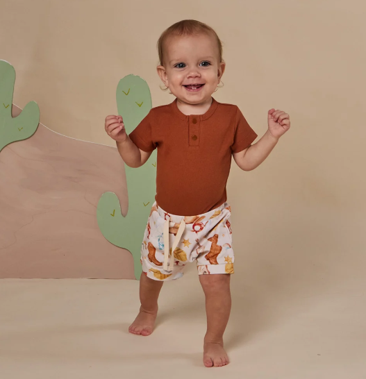 SNUGGLE HUNNY COWBOY ORGANIC SHORTS