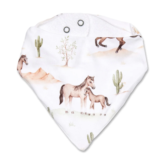 SNUGGLE HUNNY WILD HORSES DRIBBLE BIB