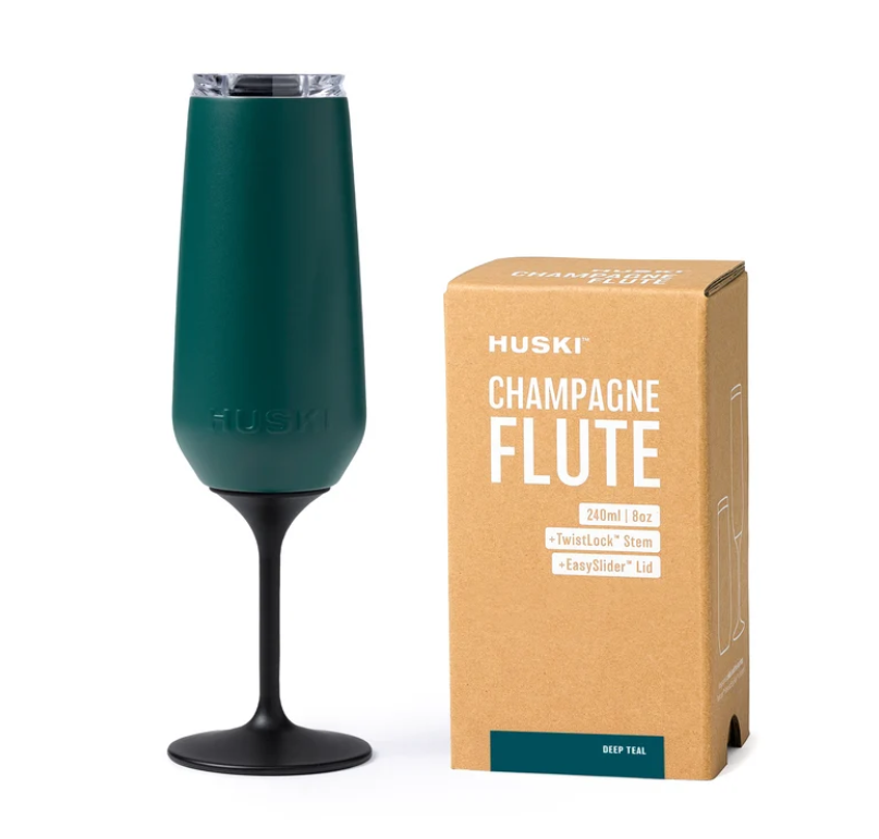 HUSKI CHAMPAGNE FLUTE DEEP TEAL