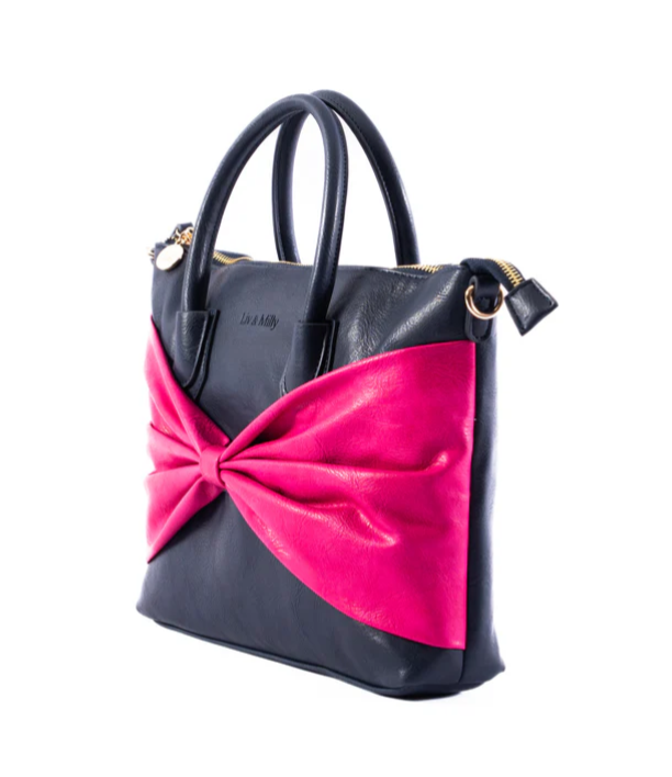 LIV&MILLY CHARLOTTE NAVY/ PINK BOW