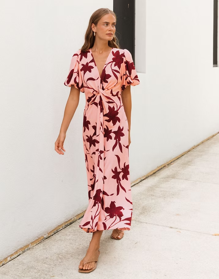 WHITE CLOSET CHLOE MIDI DRESS