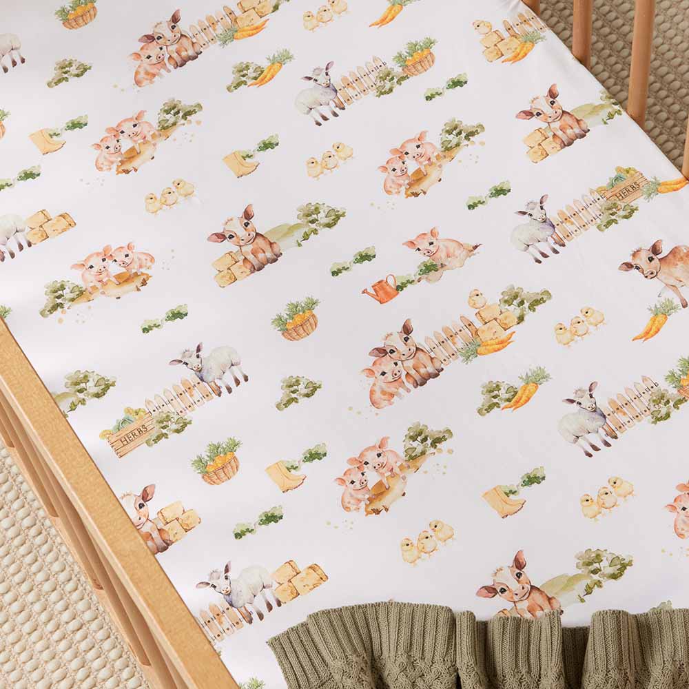 FARM ORGANIC FITTED COT SHEET