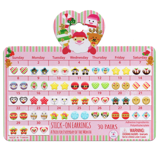 S4064 XMAS STICK ON EARRINGS
