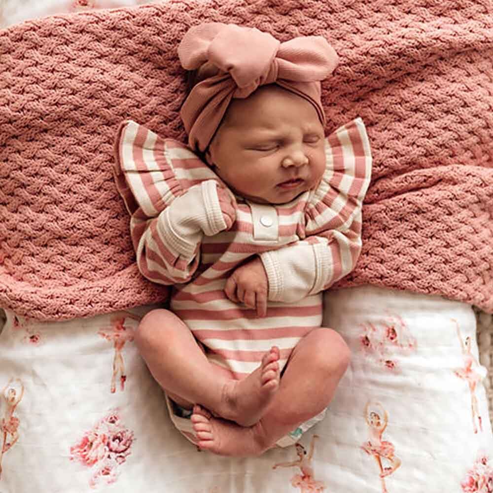 0271R ROSE STRIPE GROWSUIT