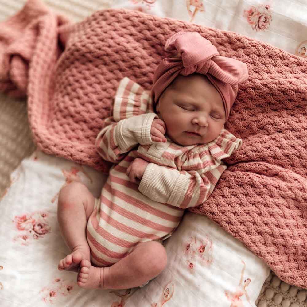 0271R ROSE STRIPE GROWSUIT