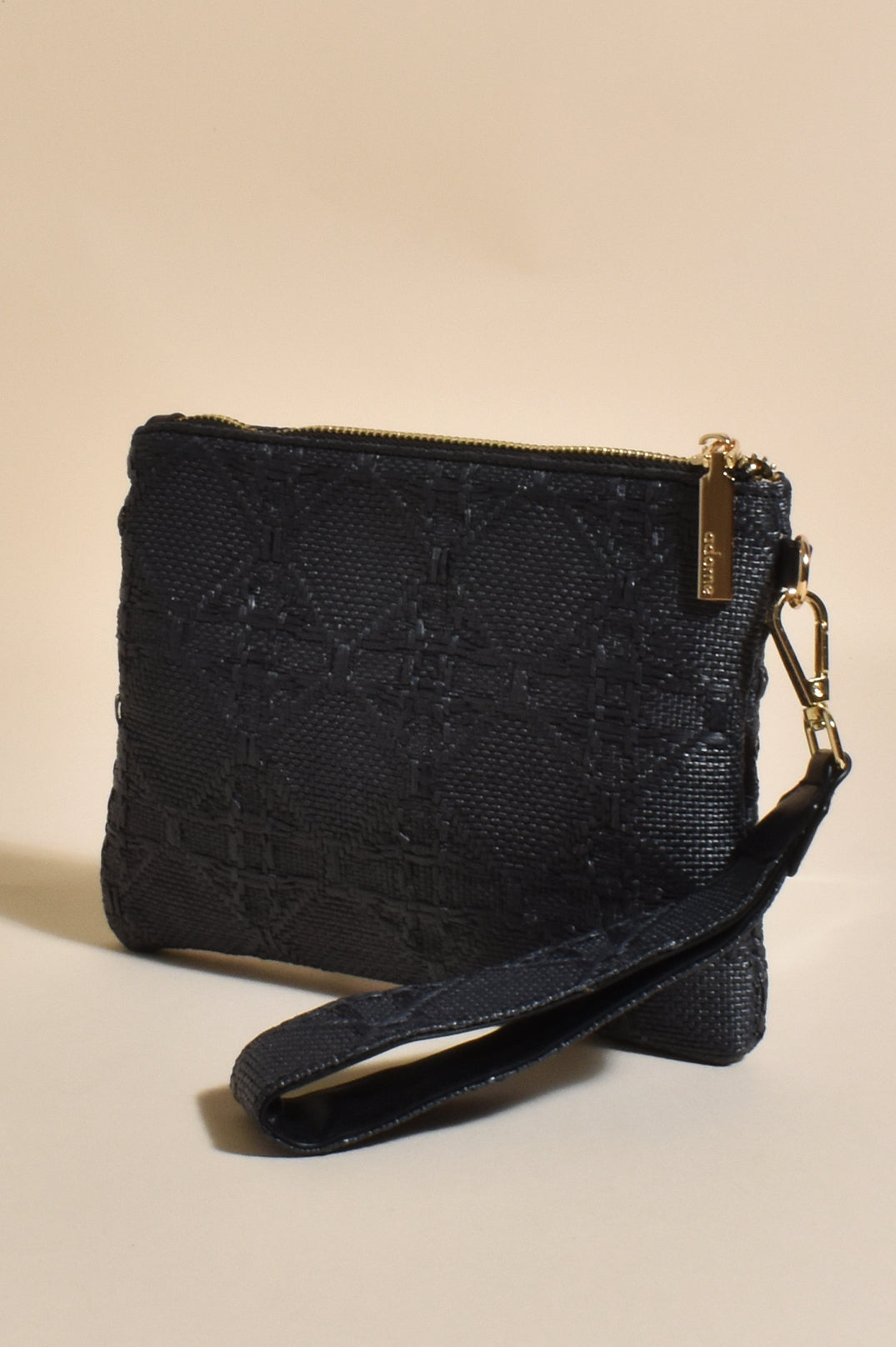 AXD1540 BLK WEAVE CLUTCH