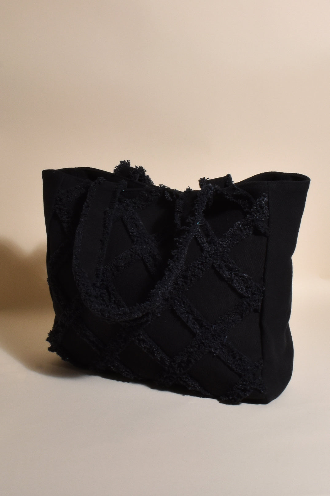 AXA2836 CHENILLE TOTE BAG BLK