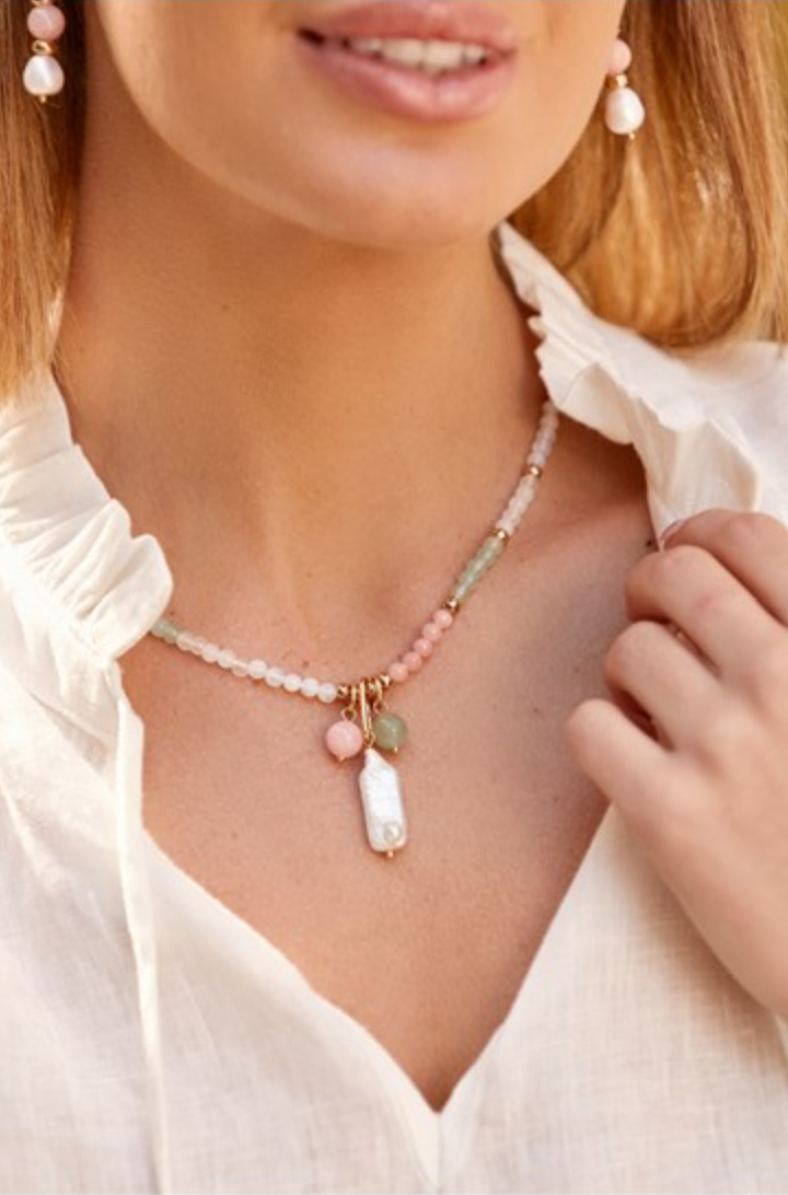 AND-2090 PEACH MINT NECKLACE
