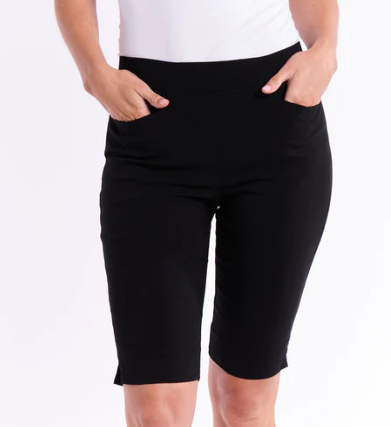 BB5014 BLK BENGALINE SHORTS