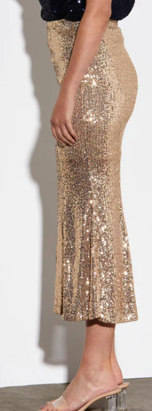 15611SFA GOLD SEQU SKIRT
