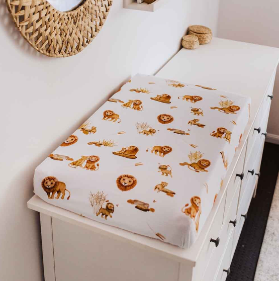 SNUGGLE HUNNY LION ORGANIC BASSINET SHEET/CHANGE PAD