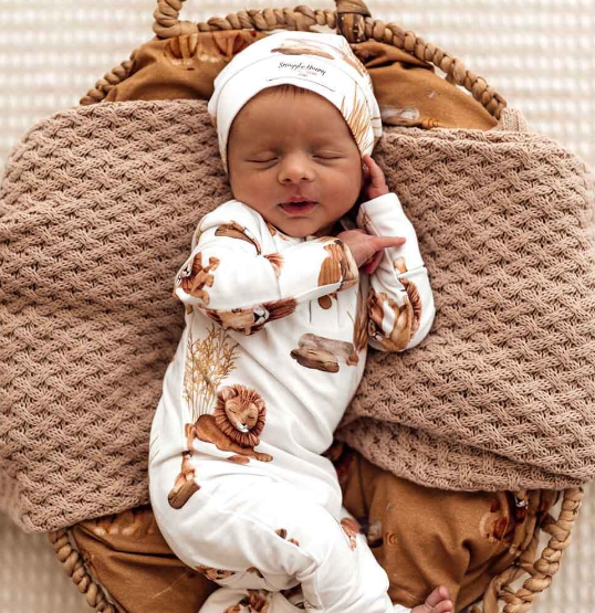SNUGGLE HUNNY LION ORGANIC KNOTTED BEANIE