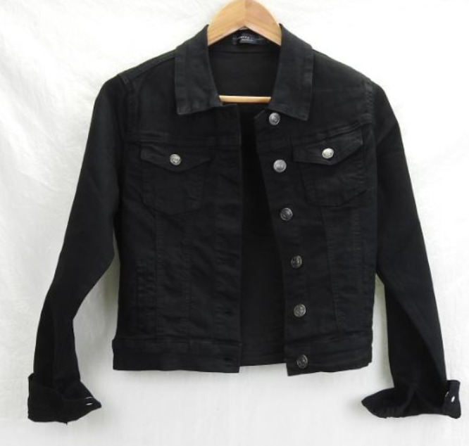 CGJ9766 DENIM JACKET BLACK