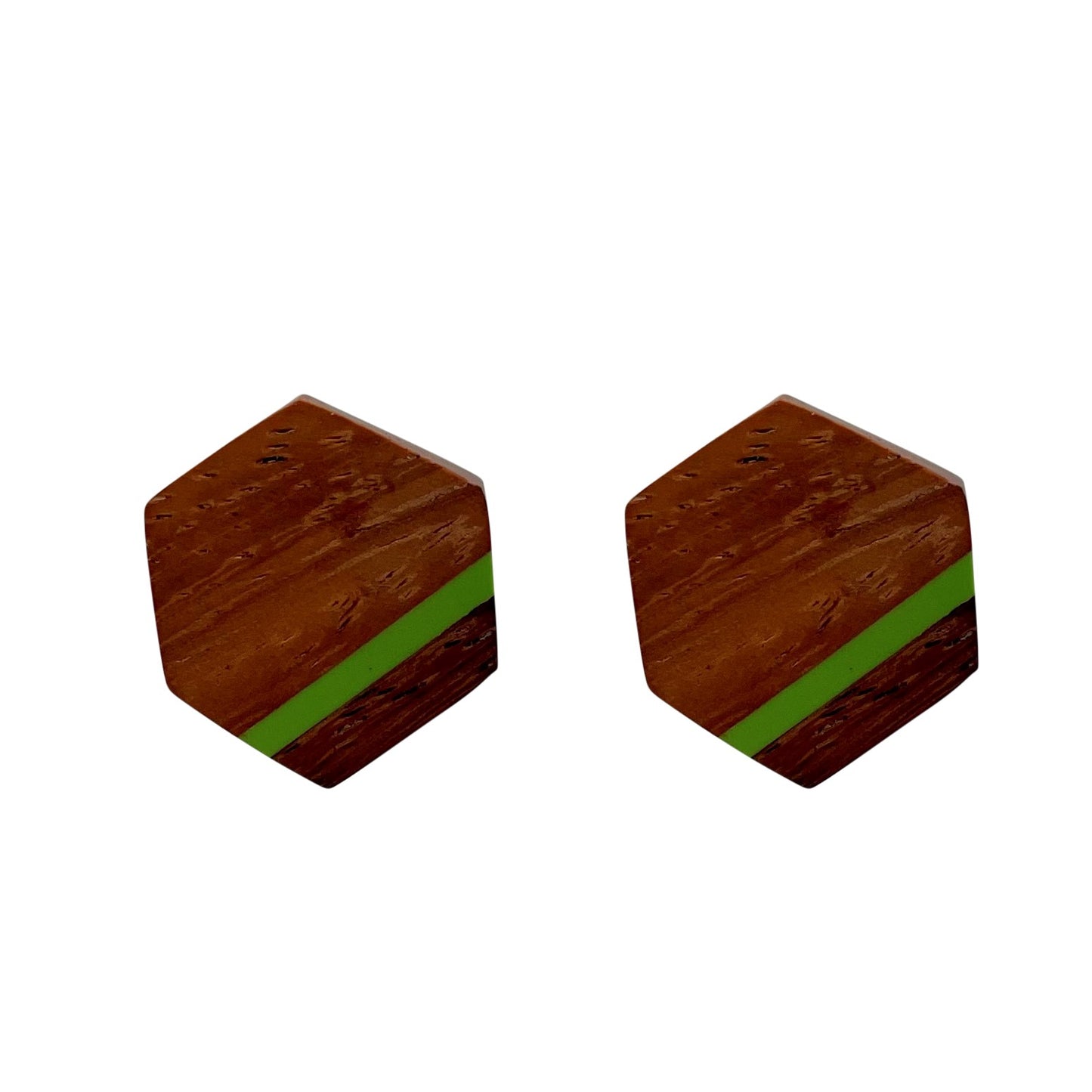 WCL-E RESIN EARRINGS GREEN
