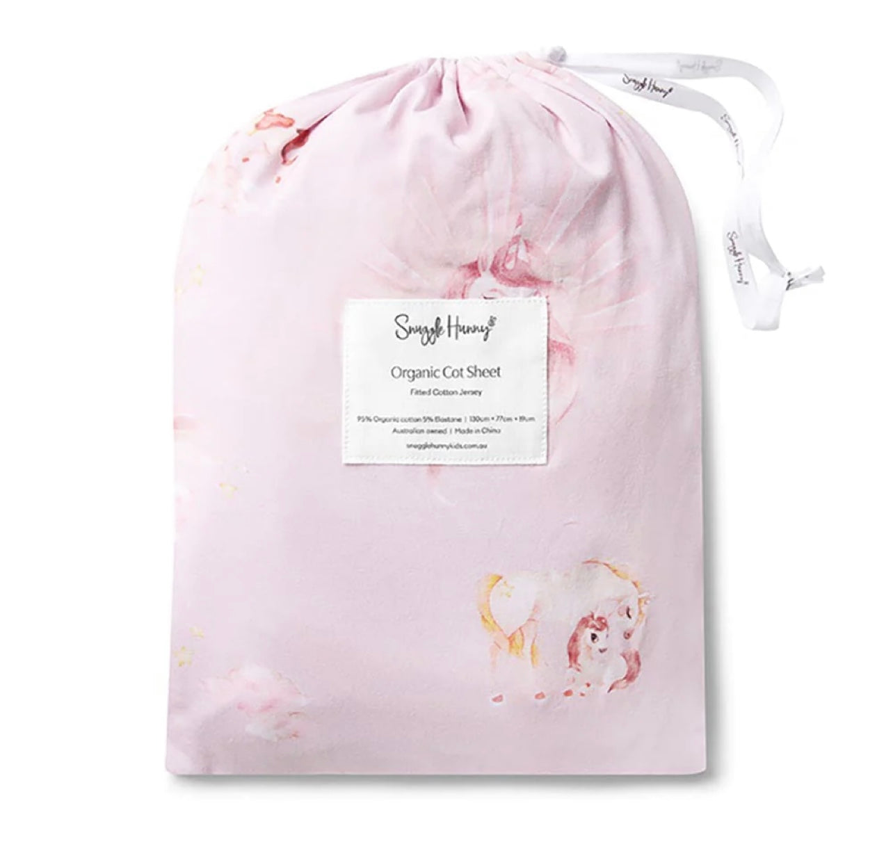 SH UNICORN FITTED COT SHEET