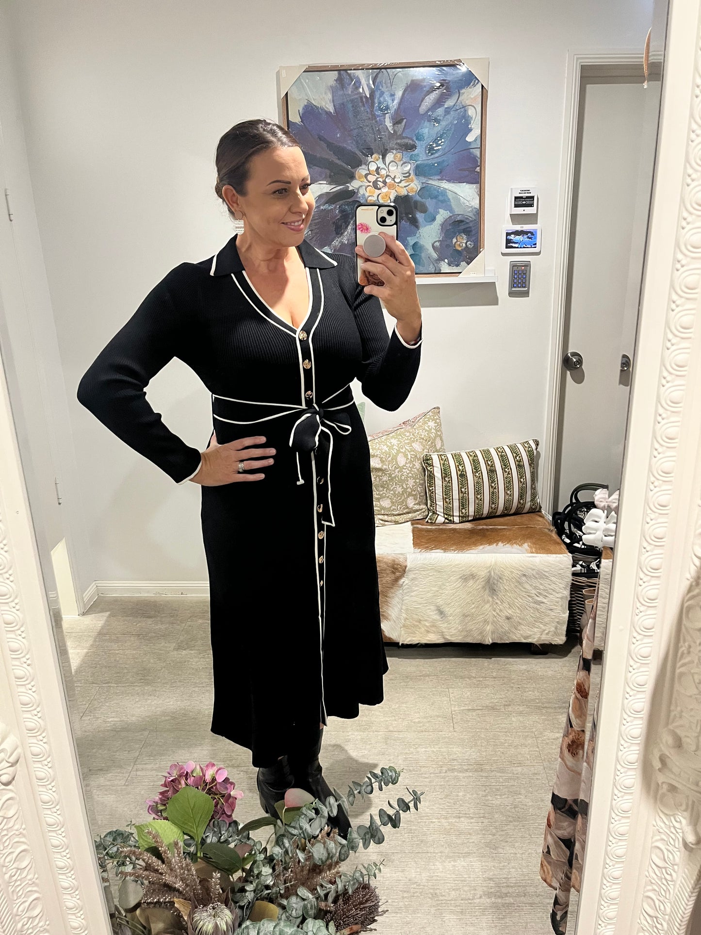 CARRY KNIT MAXI DRESS BLACK