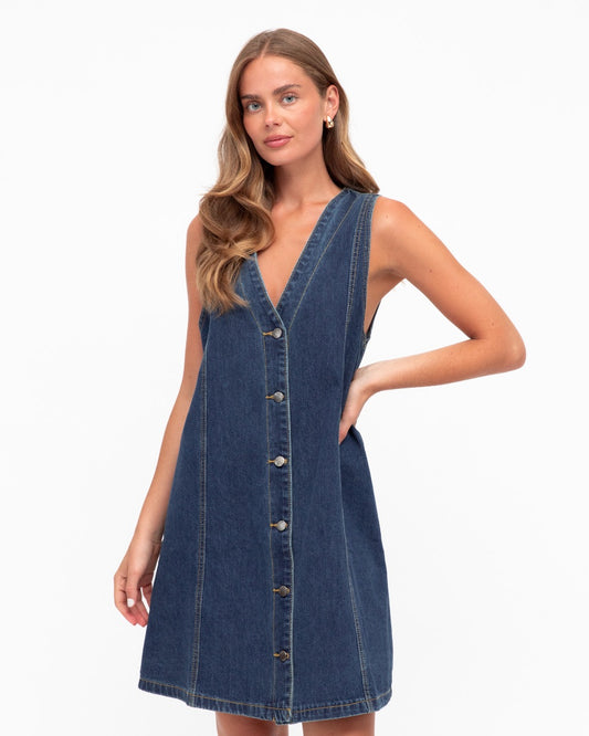 PAPER HEART DENIM DRESS