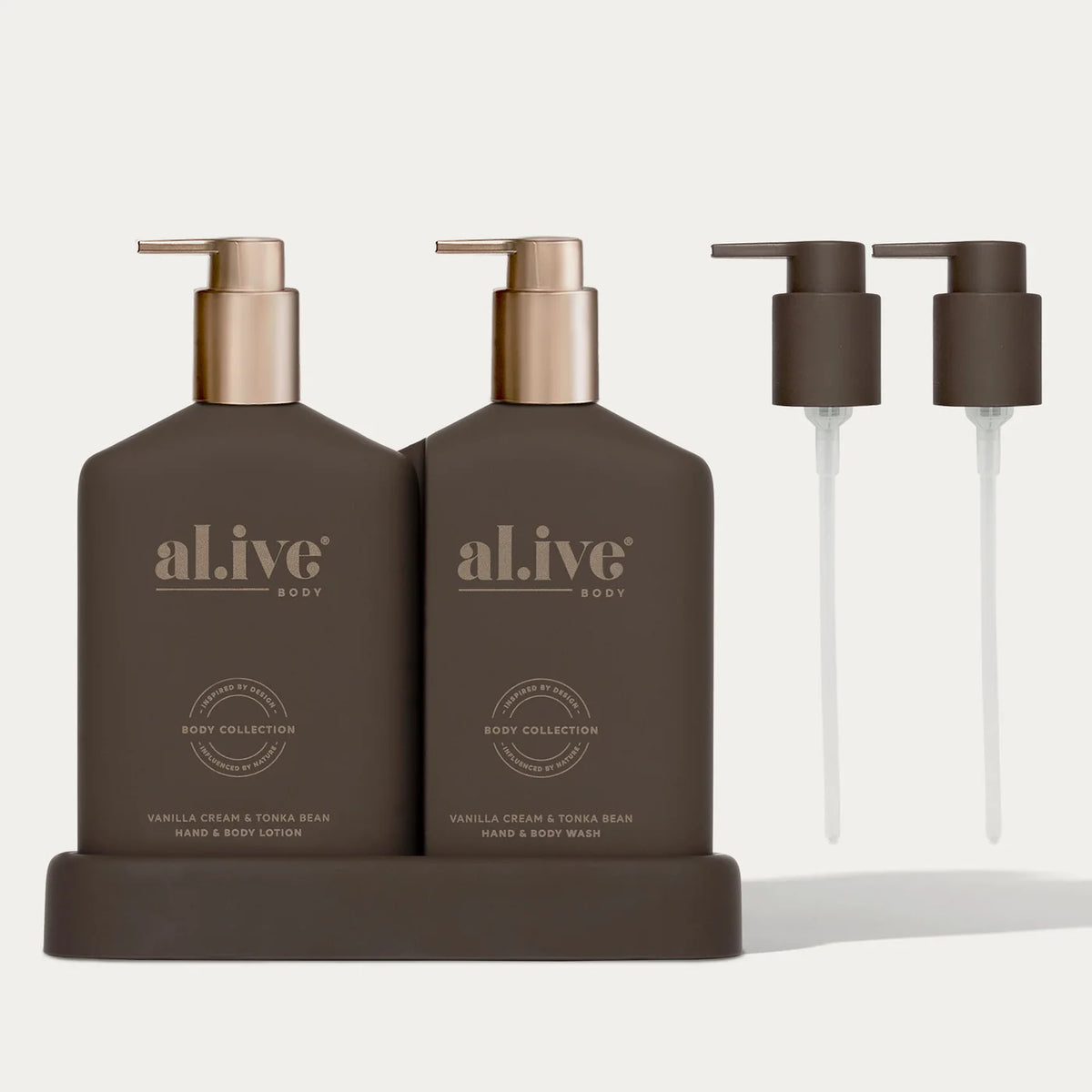 AL.IVE TRANSFORATIVE WASH & LOTION DUO VANILLA CREAM & TONKA BEAN