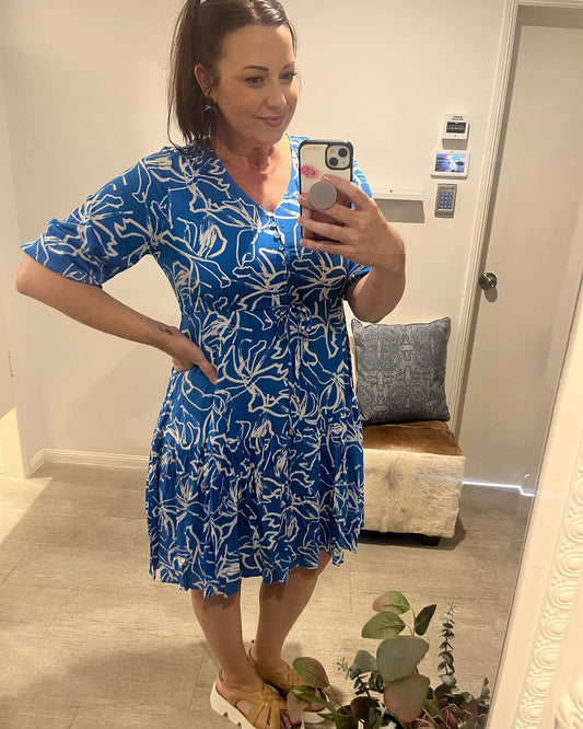 ELNA MIDI TIERED DRESS