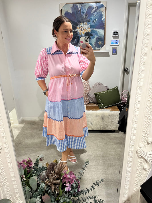 JOOP & GYPSY  CHECK DRESS