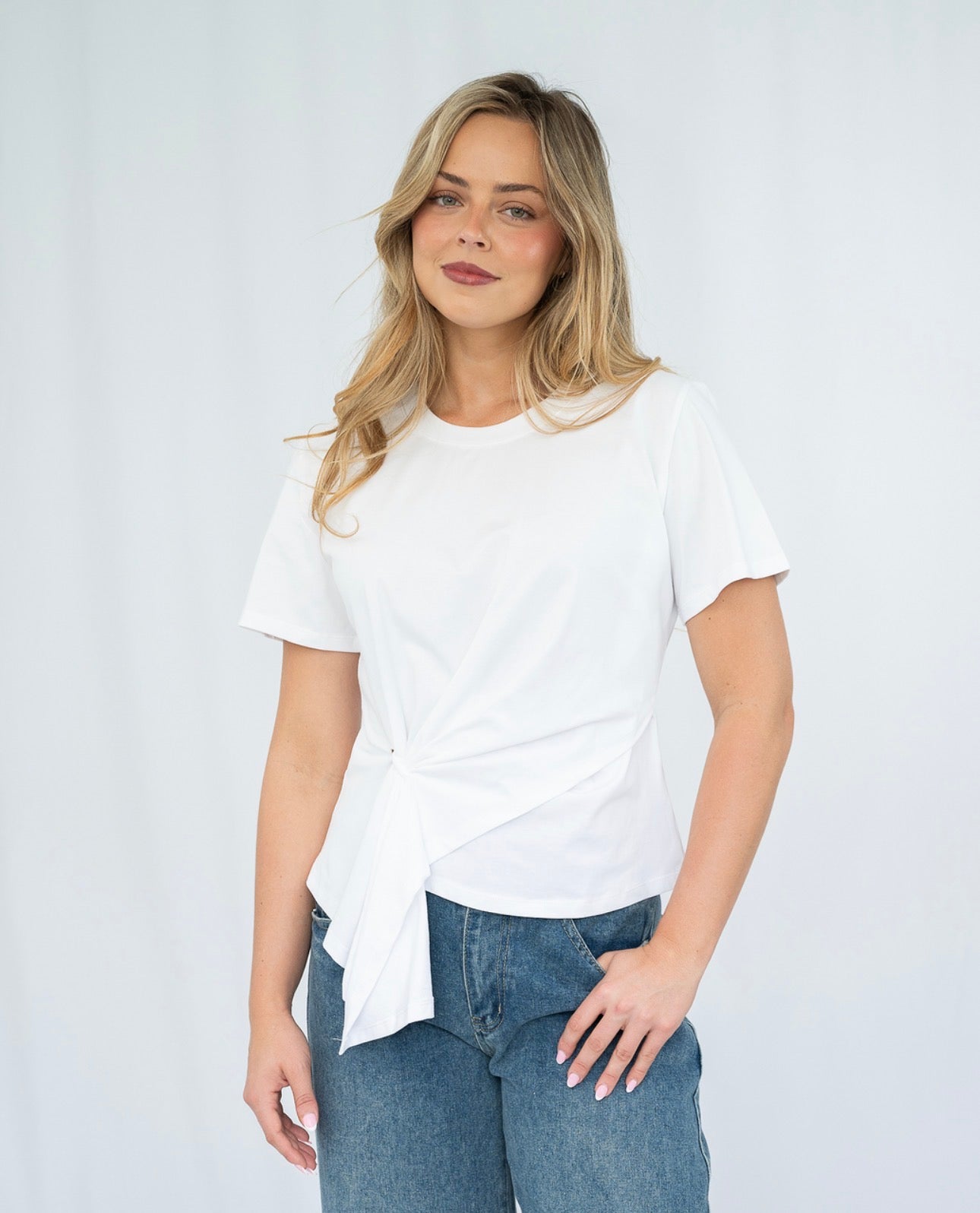 FRIA TUCK TEE WHITE