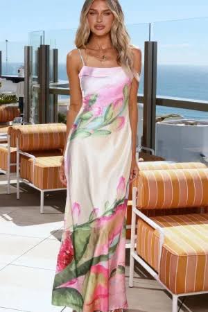 ATELIER SLIP DRESS SPRING FLORAL