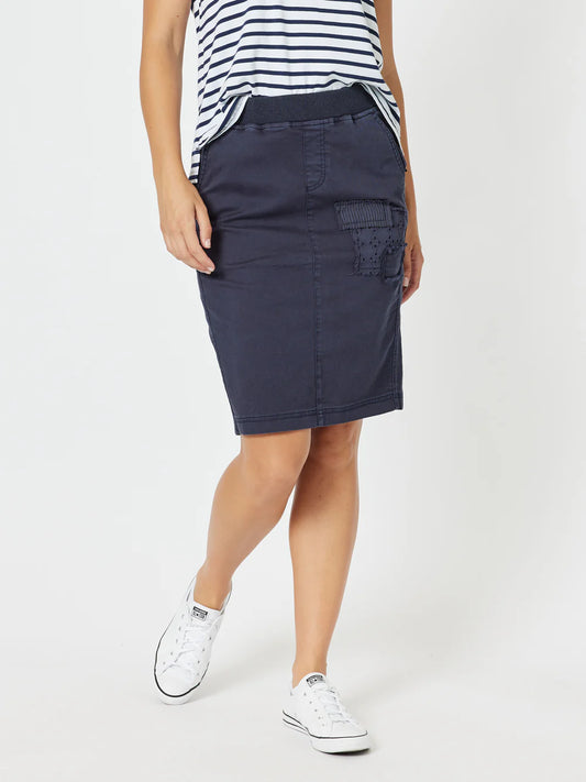 THREADZ PORTIA SKIRT NAVY