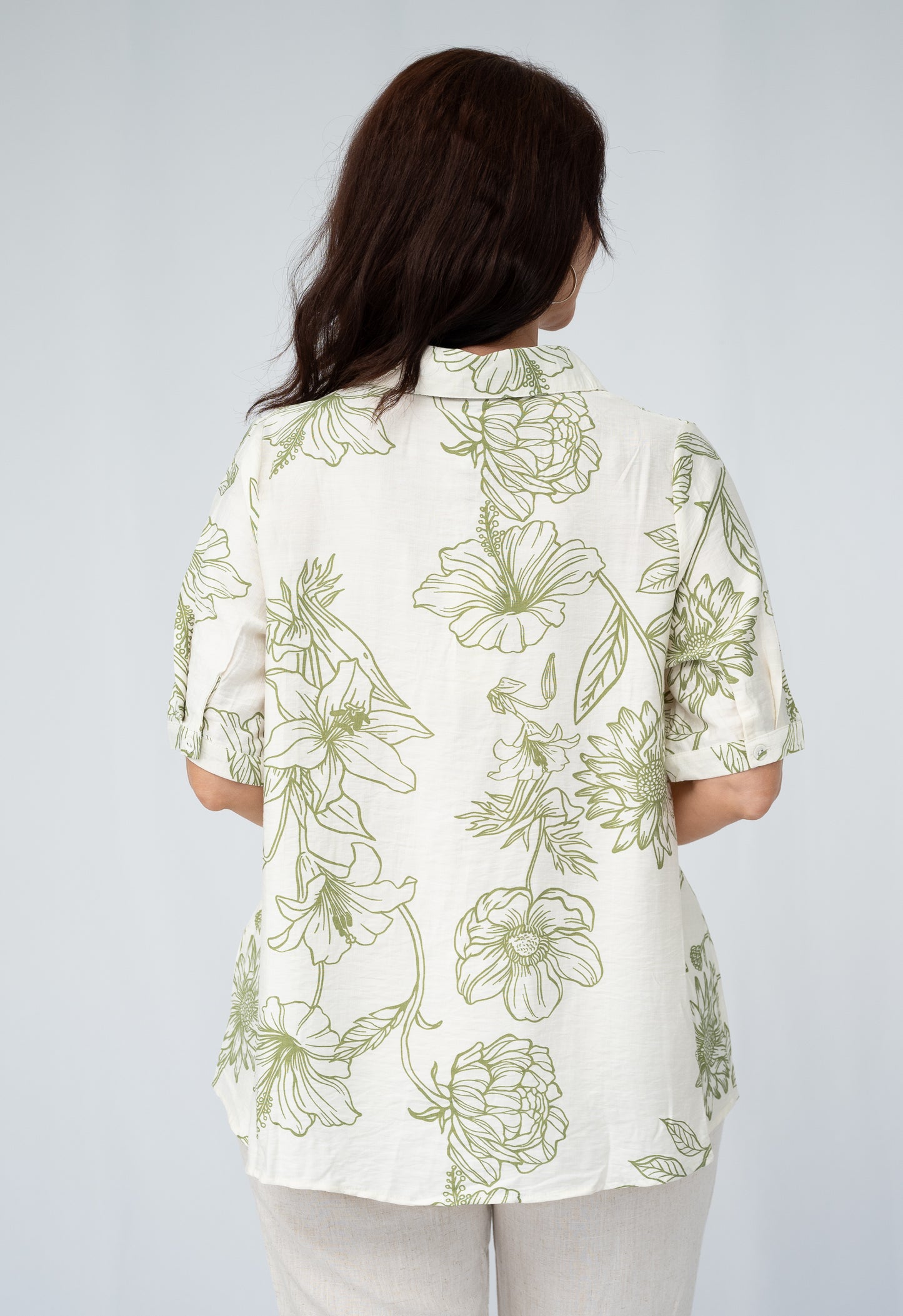 FLORAL BLOUSE SAGE