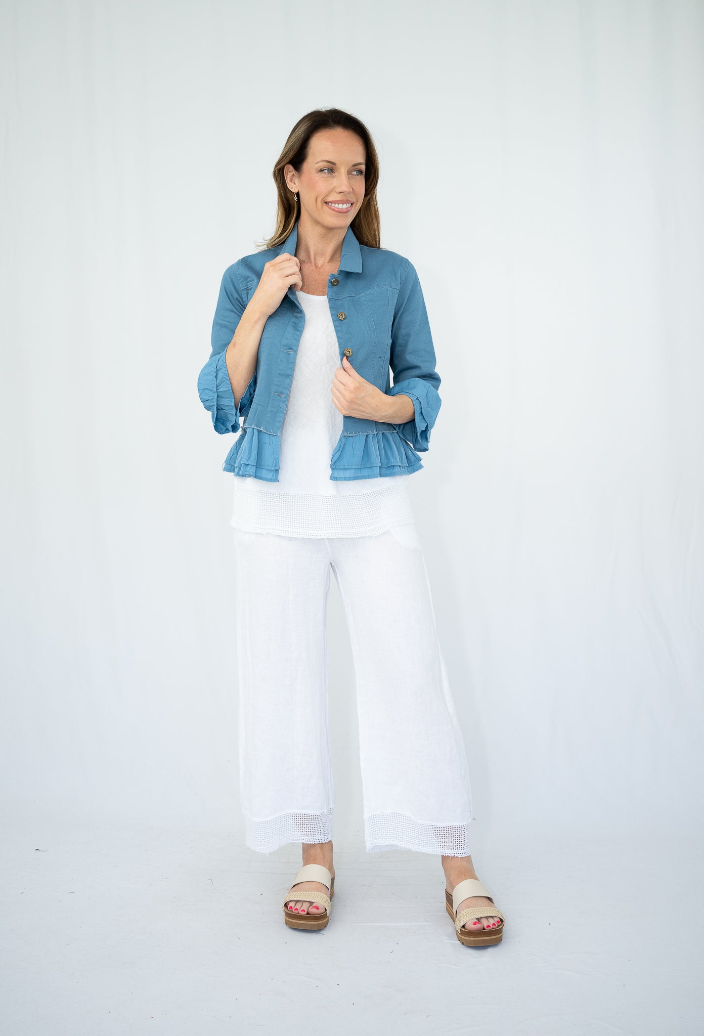 JOLIE SAULE JACKET DENIM BLUE