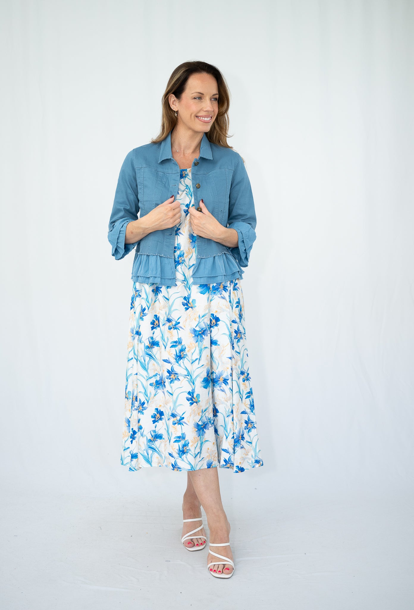 JOLIE SAULE JACKET DENIM BLUE