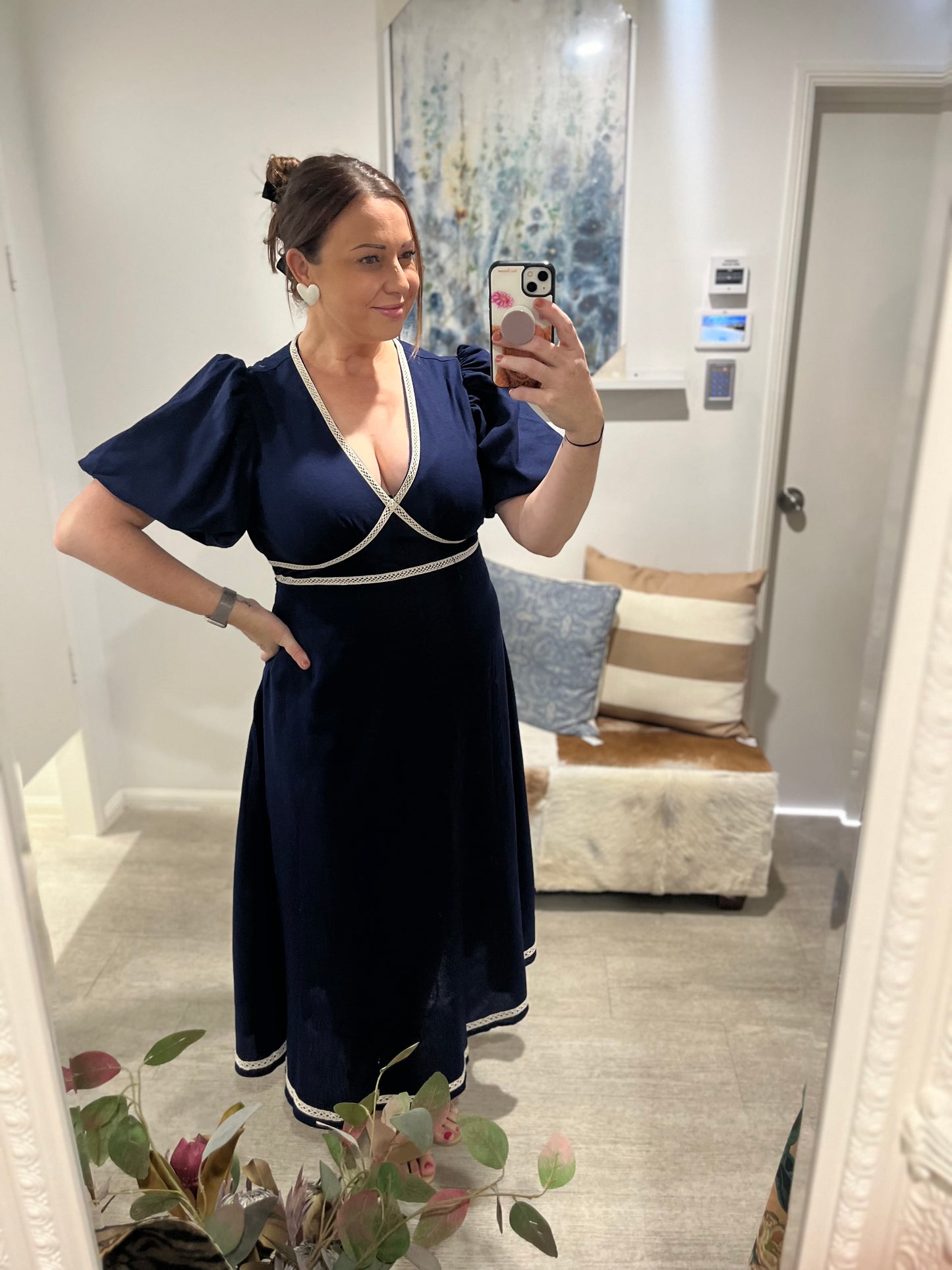 EBBY & I SEARA DRESS NAVY