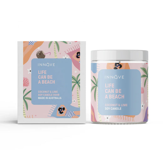 LIFE CAN BE A BEACH CANDLE COCONUT & LIME FRAGRANCE