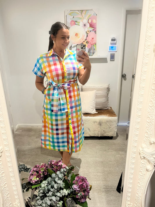 CACTUS ROSE GELATO MIDI DRESS