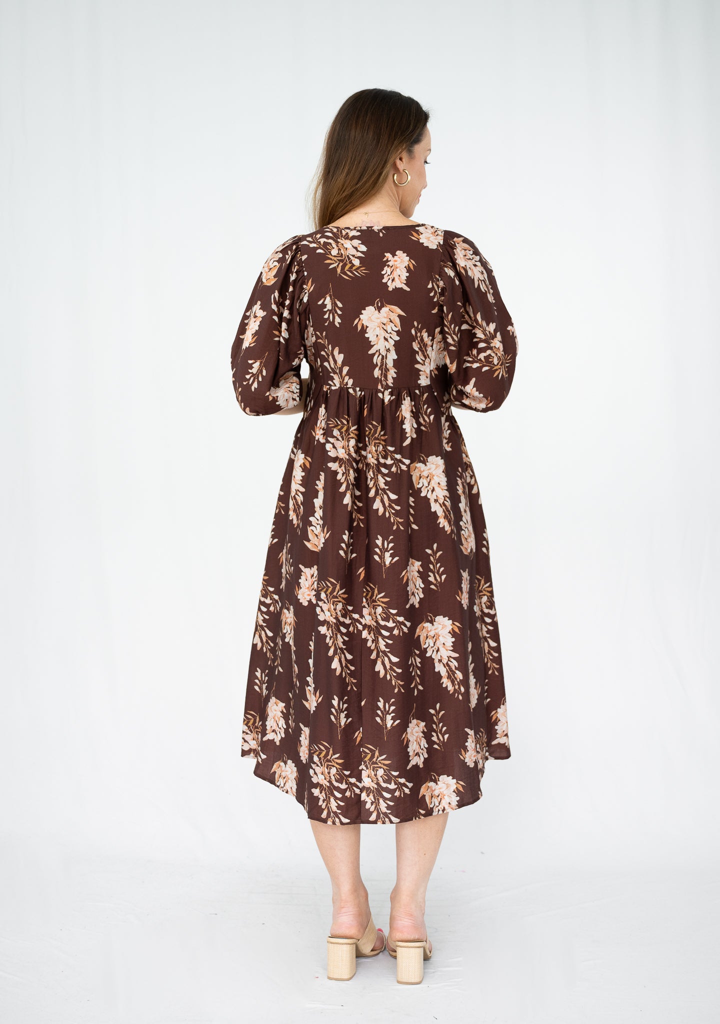 WILLOW TREE FLORAL MIDI CHOCOLATE
