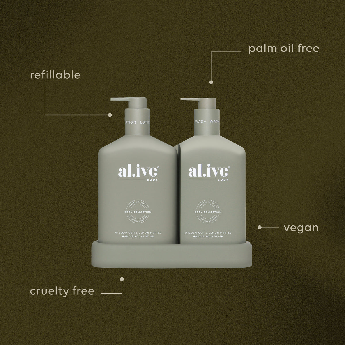 AL.IVE WASH & LOTION DUO WILLOW GUM & LEMON MYRTLE