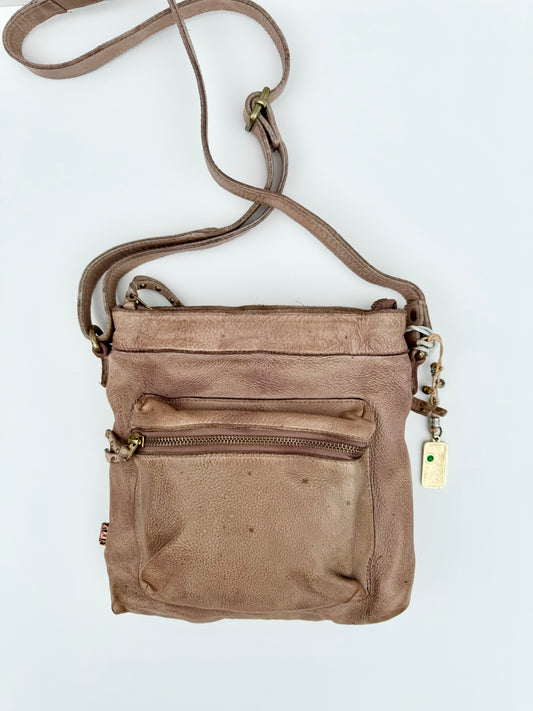 PRESLEY ZIP POCKET CROSSBODY SAND