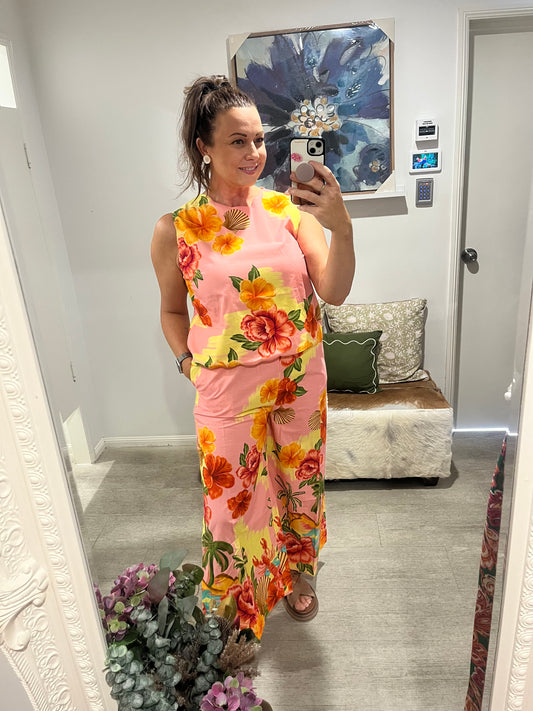 CACTUS ROSE HAWAII PANTS