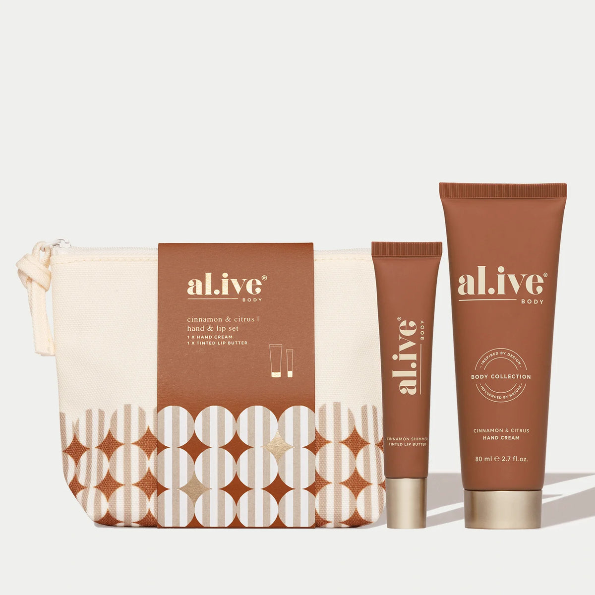 AL.IVE HAND & LIP SET CINNAMON & CITRUS