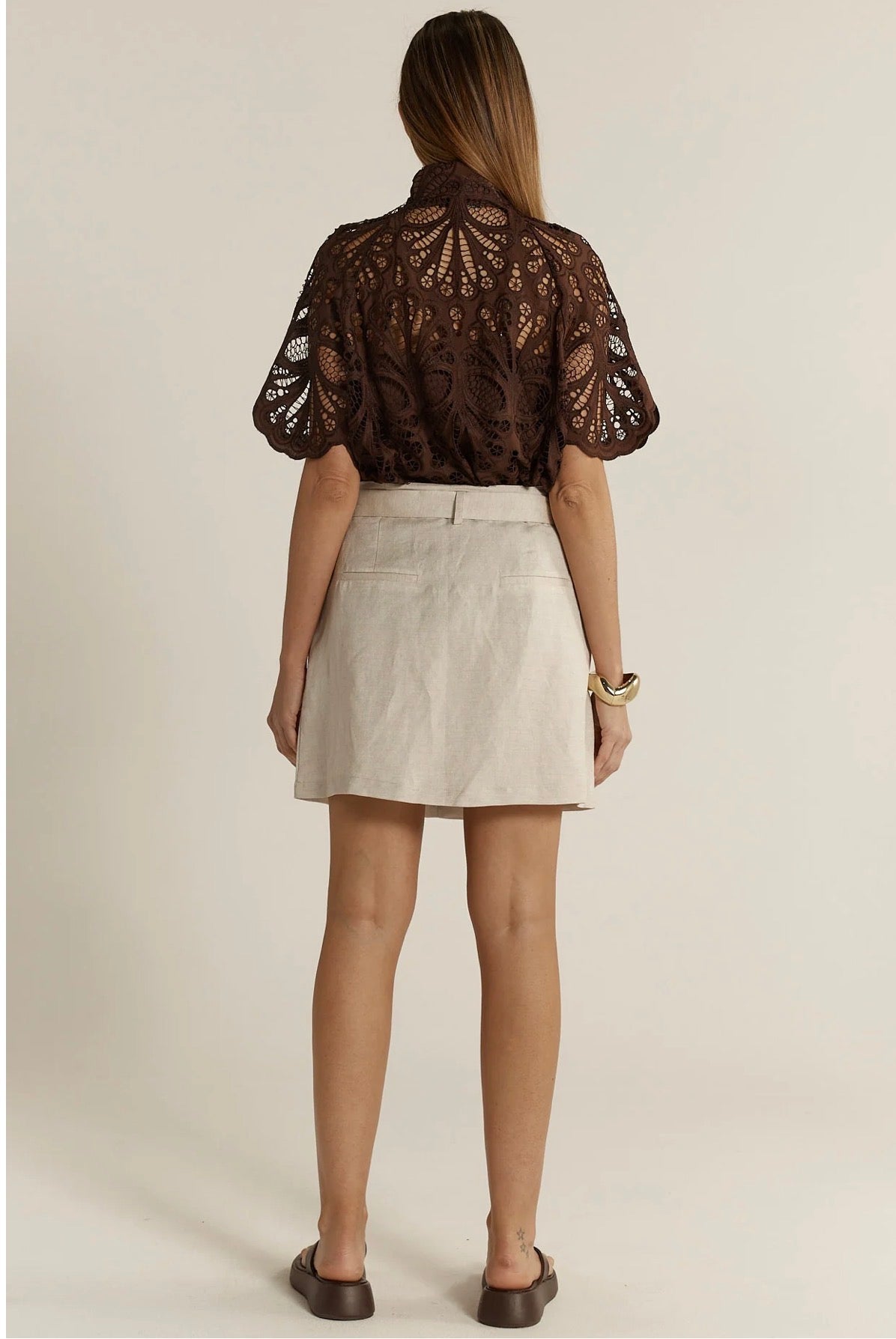 FATE & BECKER AMARA BELTED SKIRT