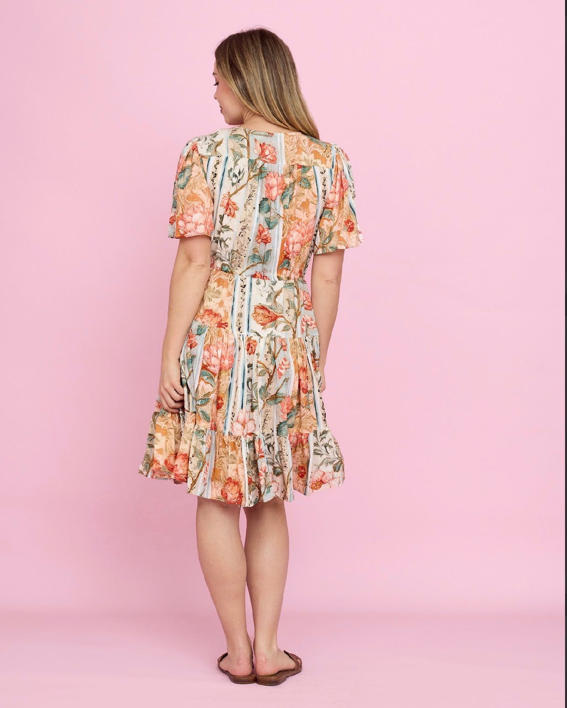 FRIA FLORAL ROSE MINI DRESS