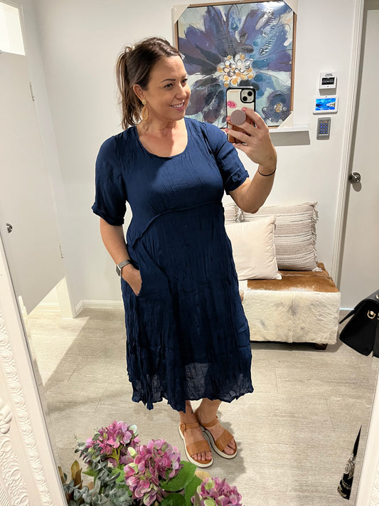 PENELOPE DRESS NAVY