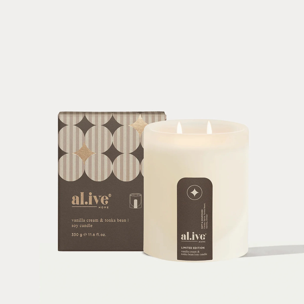 AL.IVE SOY CANDLE VANILLA CREAM & TONKA BEAN