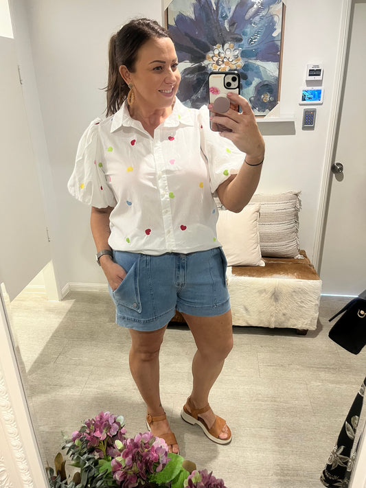 LABEL OF LOVE HEARTS BLOUSE