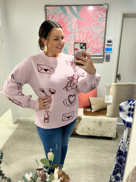 PAPER HEART HEARTS JUMPER
