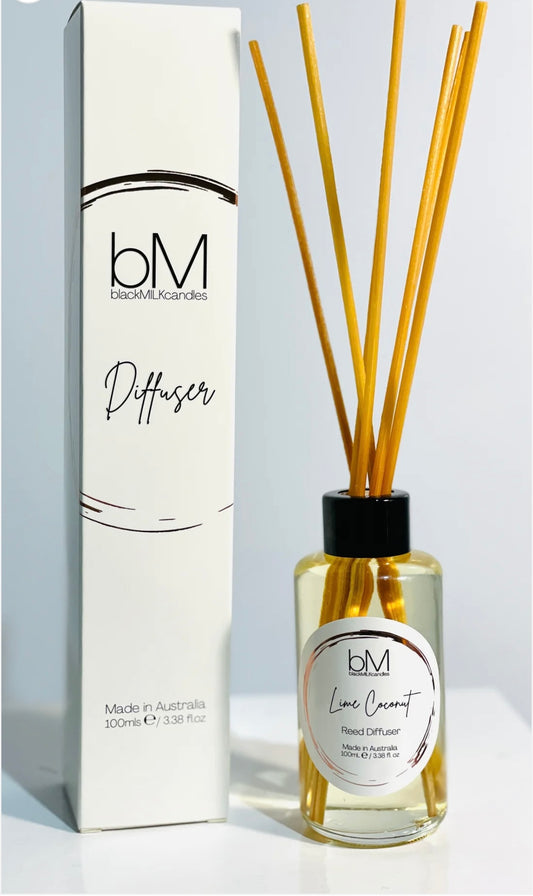 REED DIFFUSER SET BLK RASP VAN