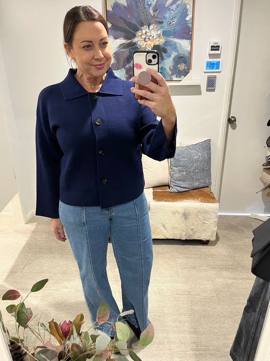 SUNNY GIRL KNIT JACKET NAVY