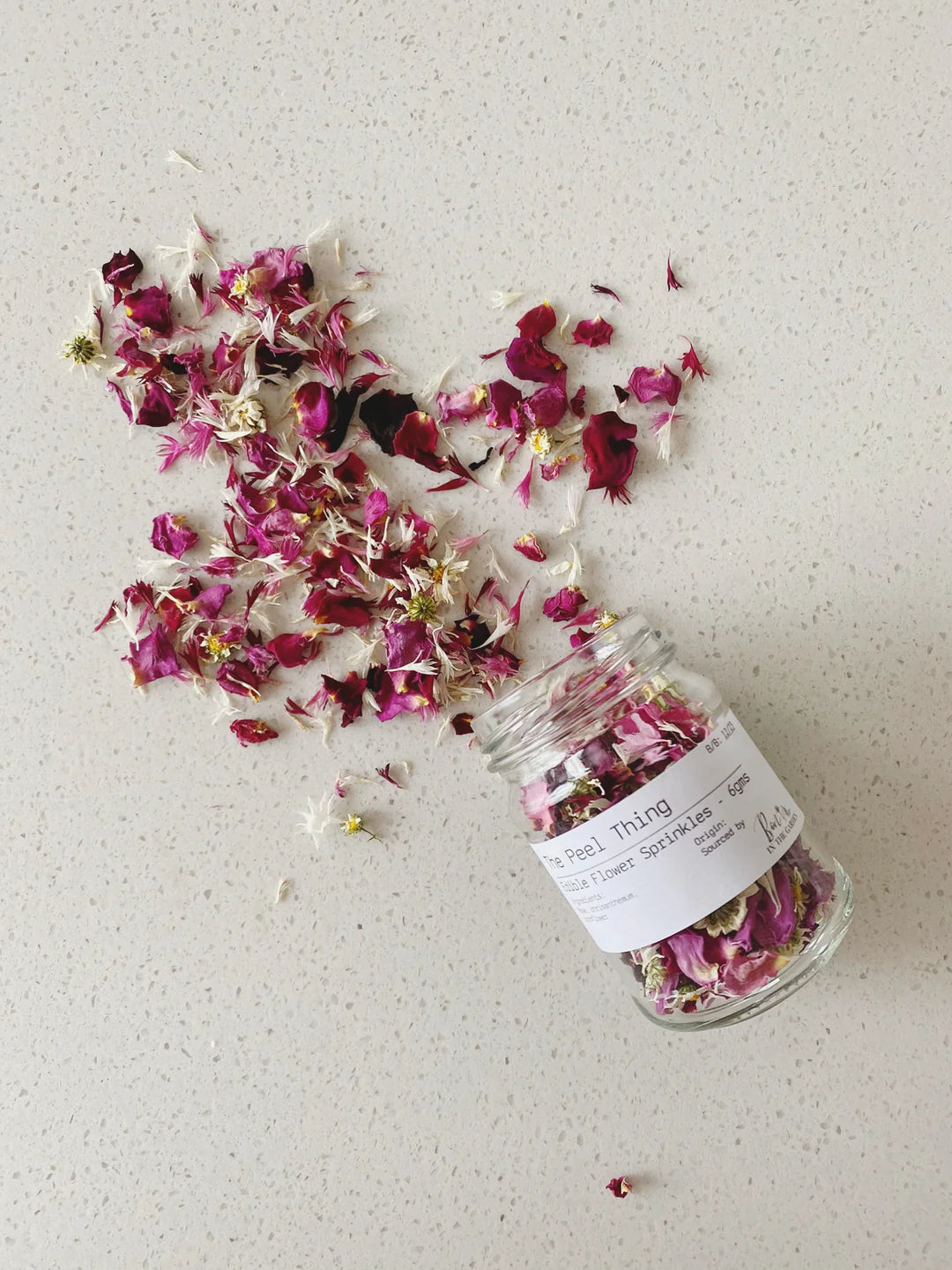 EDIBLE FLOWER SPRINKLES-ROSE PETALS