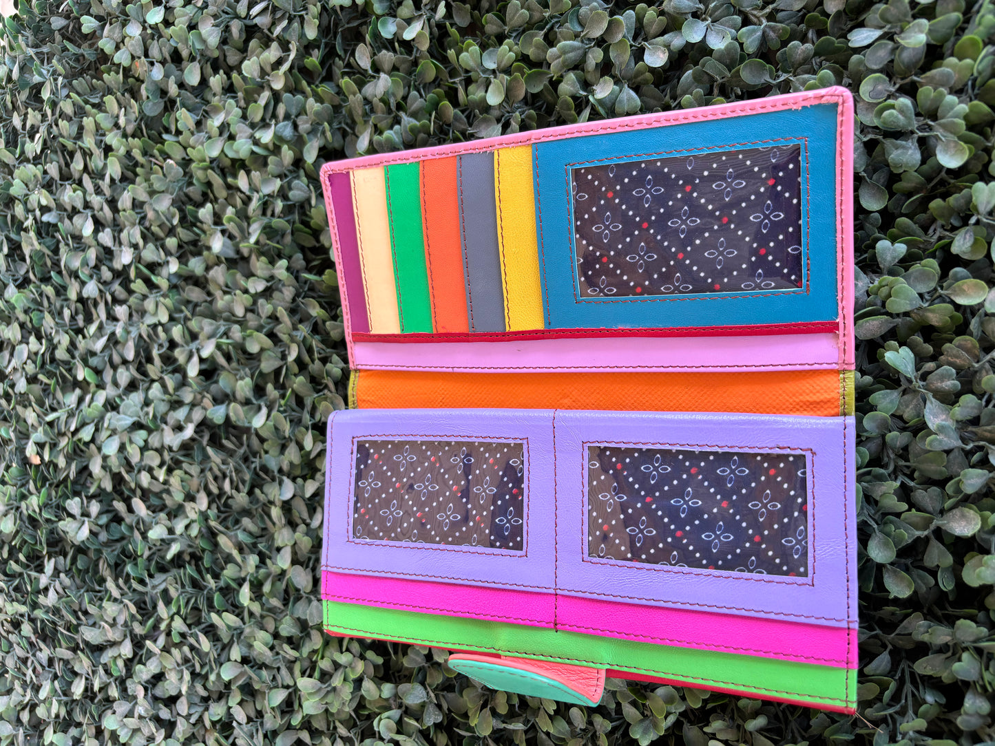 COLOUR DROP LEATHER PURSE