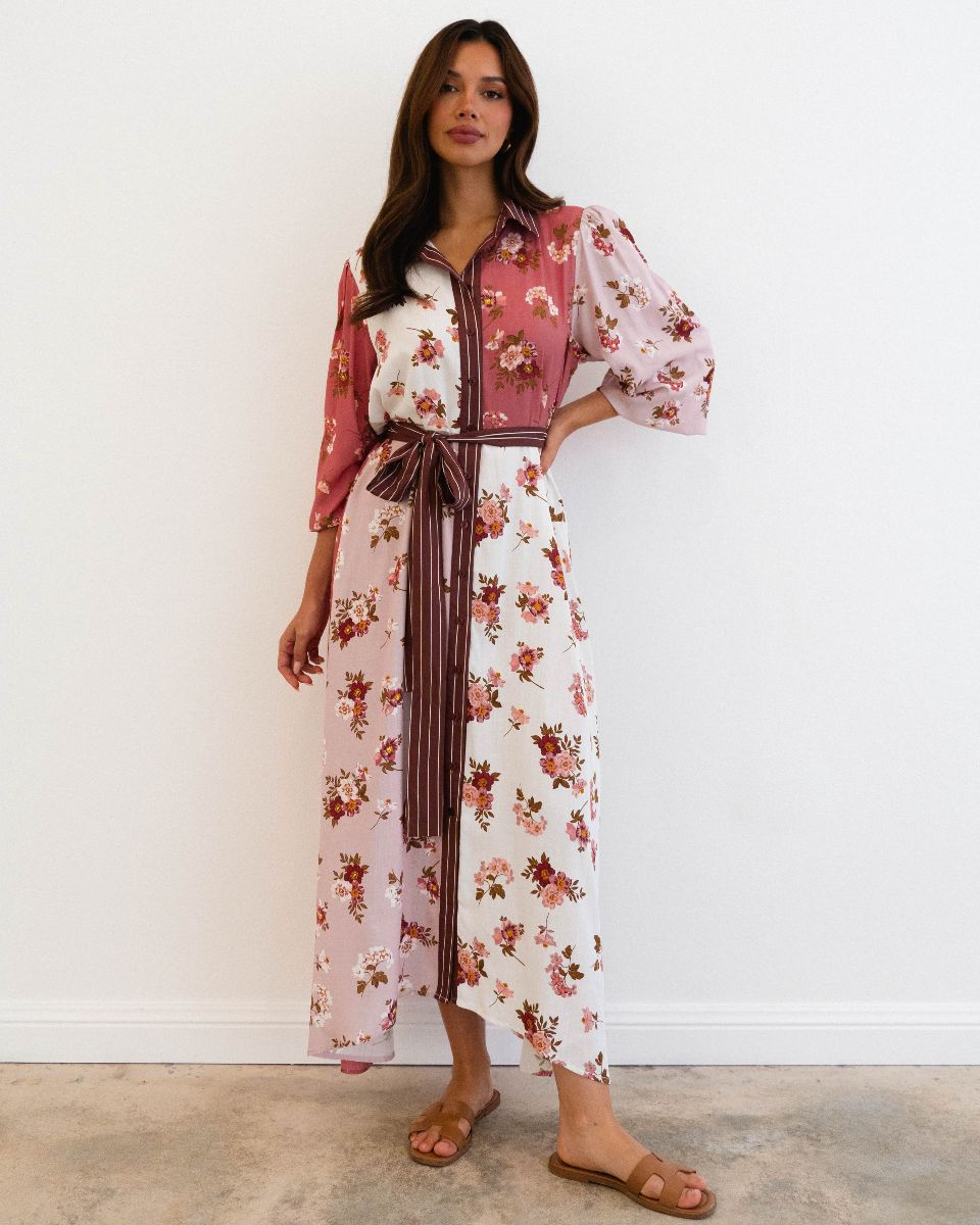 LABEL OF LOVE FIRST BLUSH SHIRT DRESS